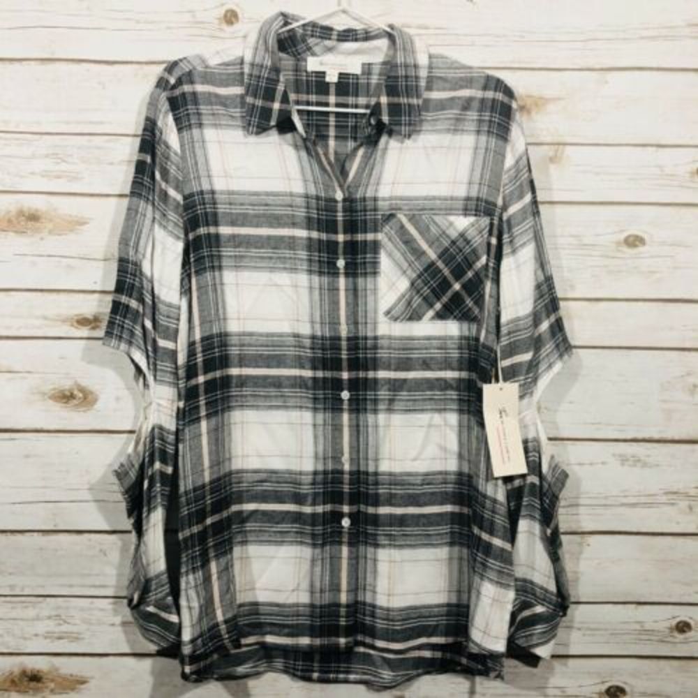 Two buy Vince Camuto Plaid Women's Button Down Shirt Size S